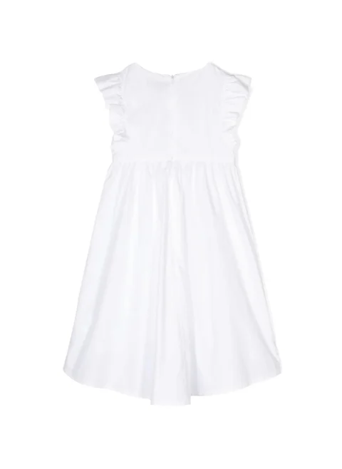 Рокля с бродерия Moschino Kids — снимка 2