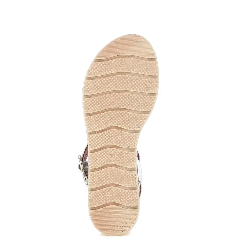 Дамски Сандали На Платформа VERONELLA – 030-344-3565 WHITE/COCONUT — снимка 4