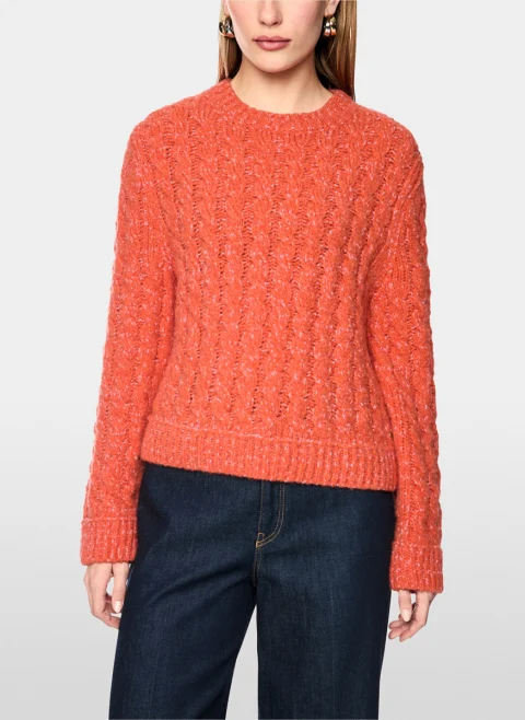 Пуловер с алпака 'Cable knit' Marc Cain Collections — снимка 2