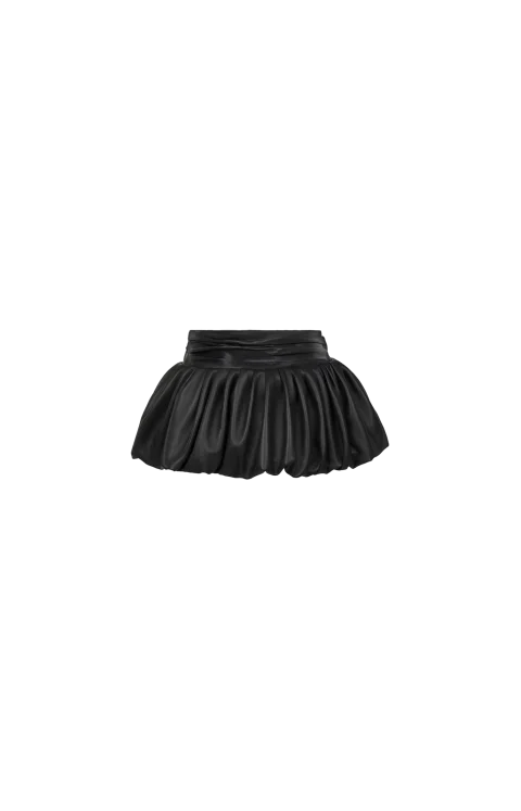 Peplum Belt in Black Leather