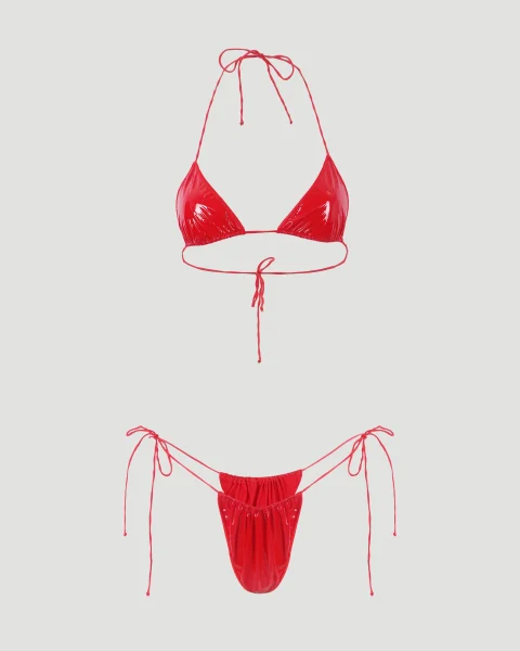 Latex Microkini in Red