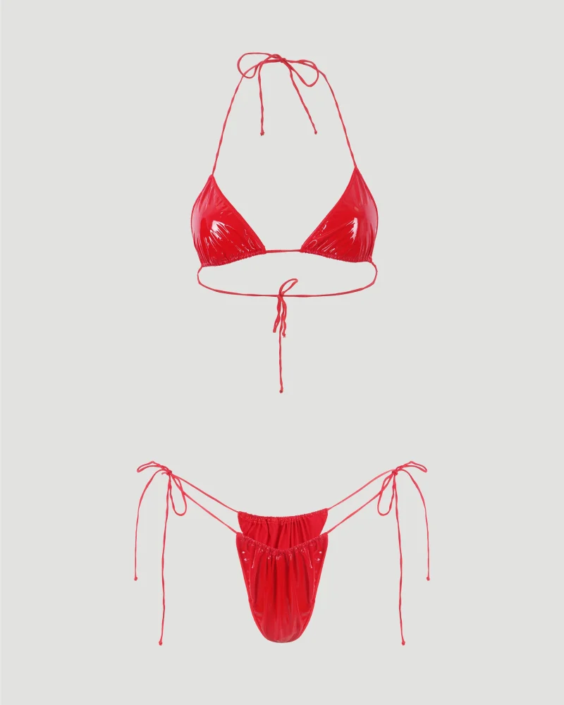 Latex Microkini in Red