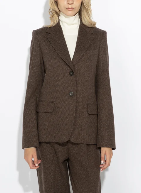 Едноредно сако с вълна Weekend Max Mara Wkdferoce — снимка 5