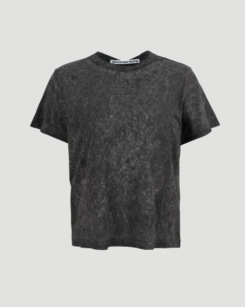 Splatter Wash Shrunken Tee in Cotton Hemp Jersey