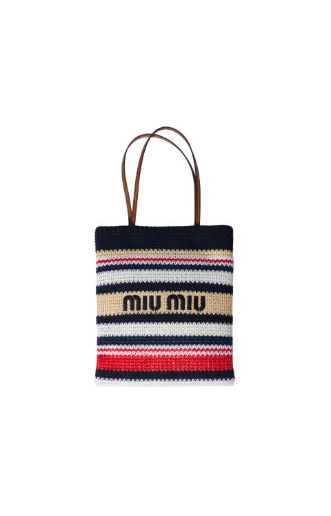 Raffia-Effect Woven Tote Bag