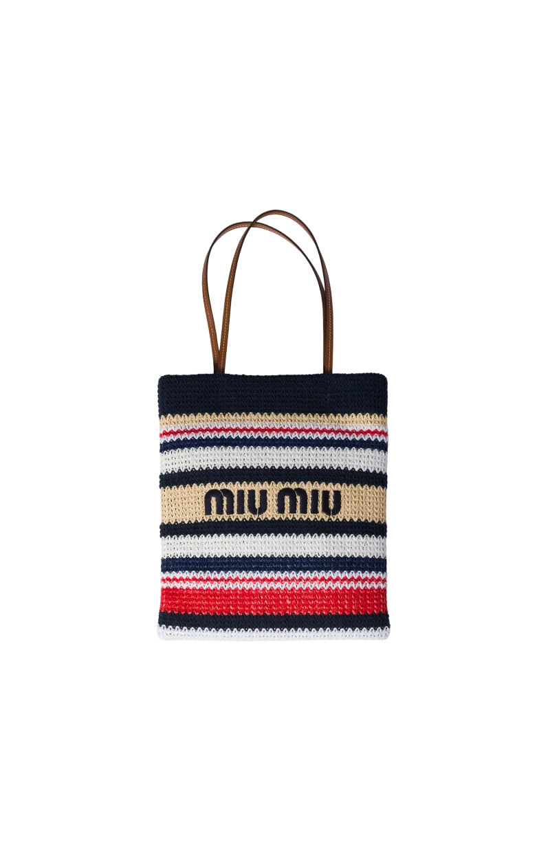Raffia-Effect Woven Tote Bag