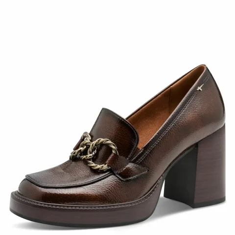 Токчета TAMARIS – 1-24413-45-359 BROWN PATENT — снимка 3
