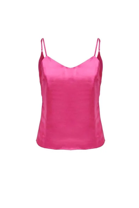 Top Onlmayra Tie Satin Singlet Wvn 15255634 17-2230 TCX carmine rose