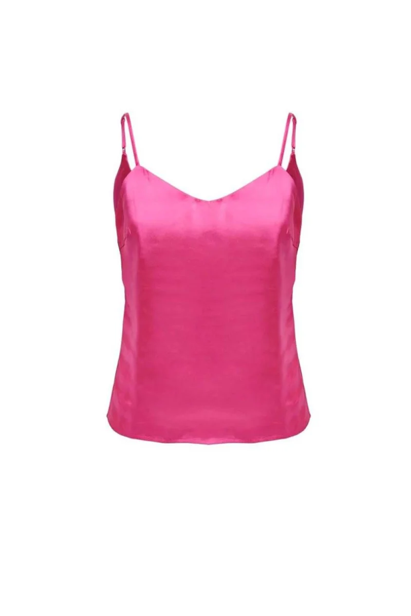 Top Onlmayra Tie Satin Singlet Wvn 15255634 17-2230 TCX carmine rose