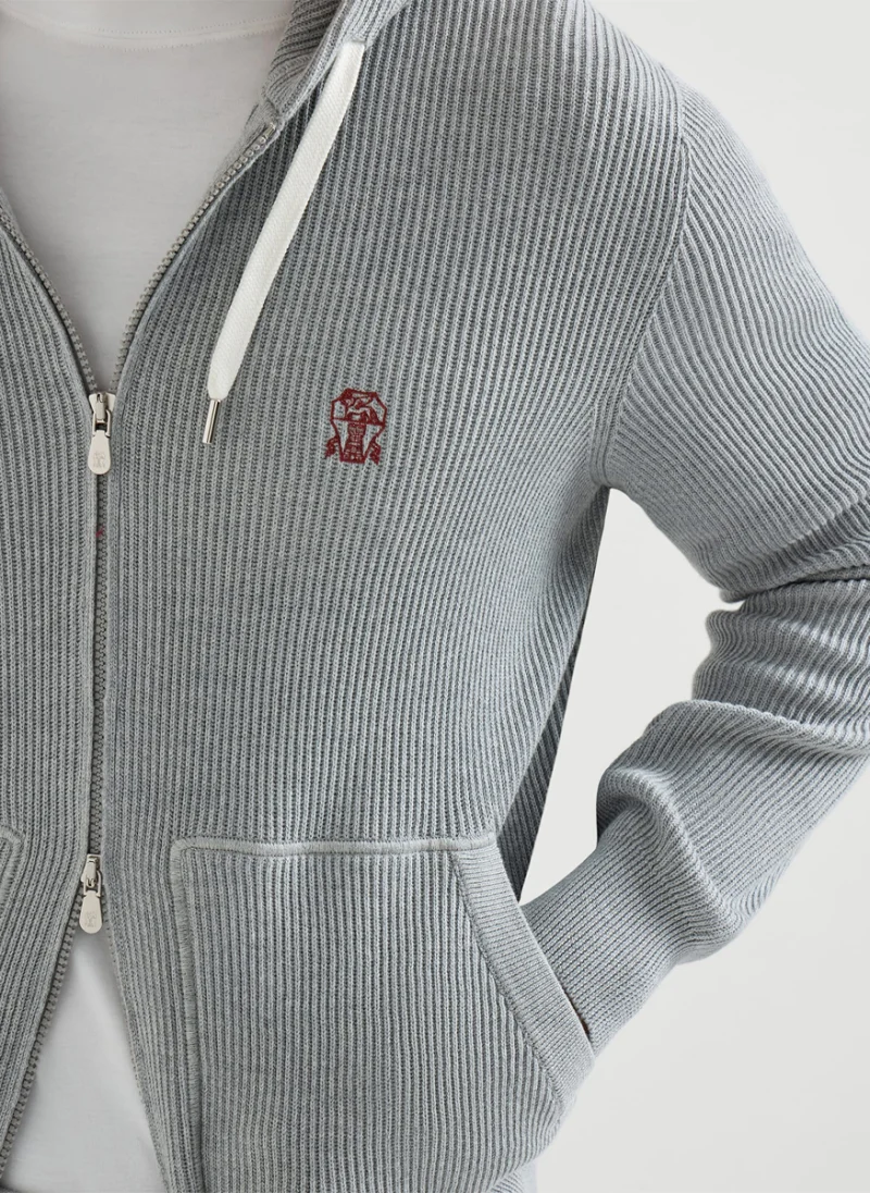 Суитшърт от фино плетиво 'English rib' Brunello Cucinelli — снимка 4
