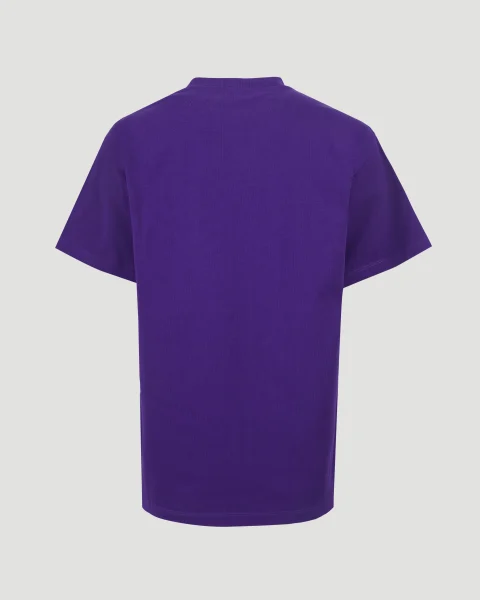 Cotton T-Shirt in Purple — снимка 3