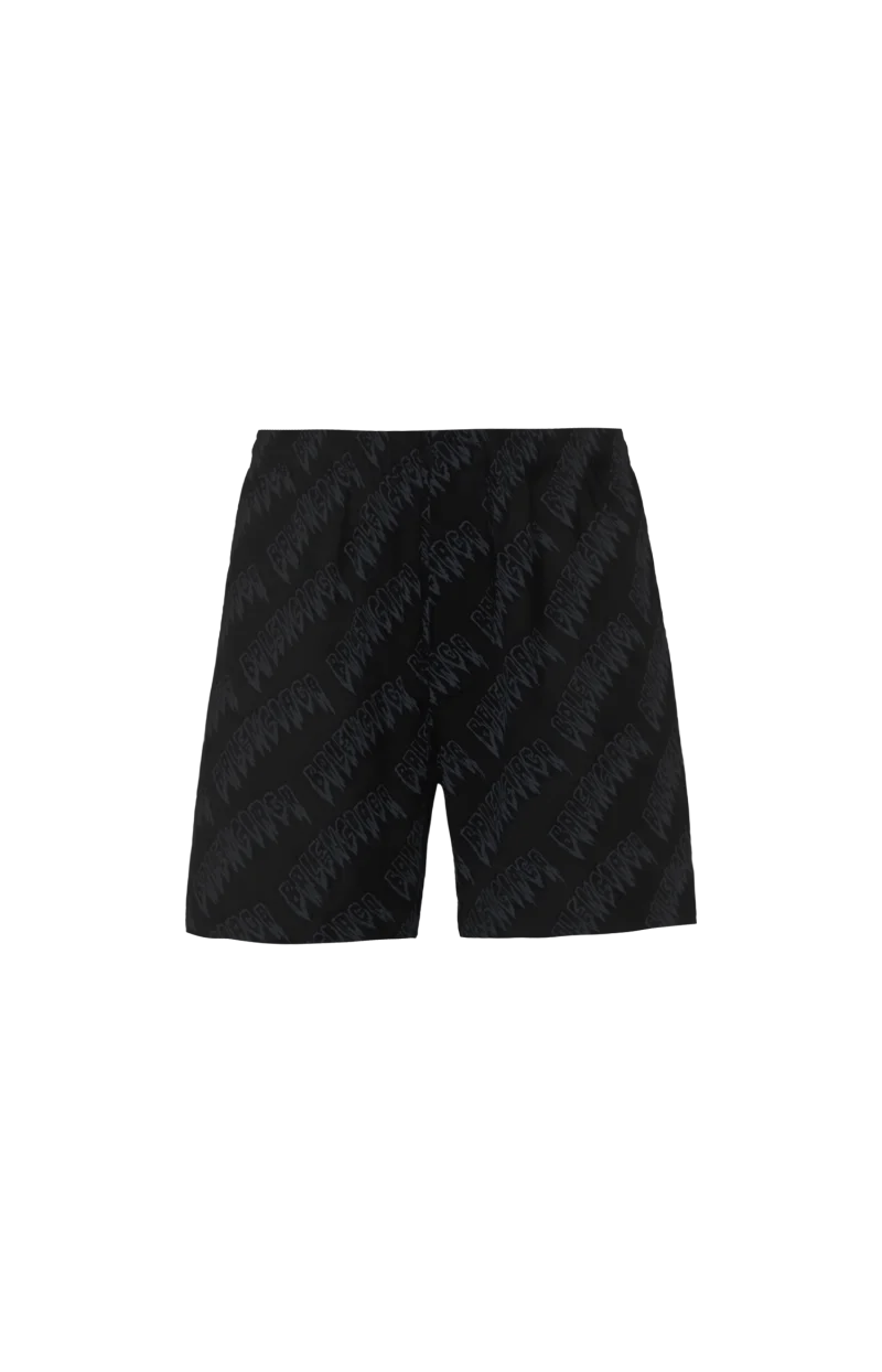High-Waisted Shorts with Front Pockets in Black Viscose