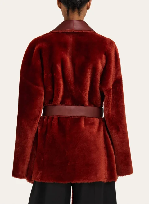 Двулицево палто 'shearling' Ferragamo — снимка 6