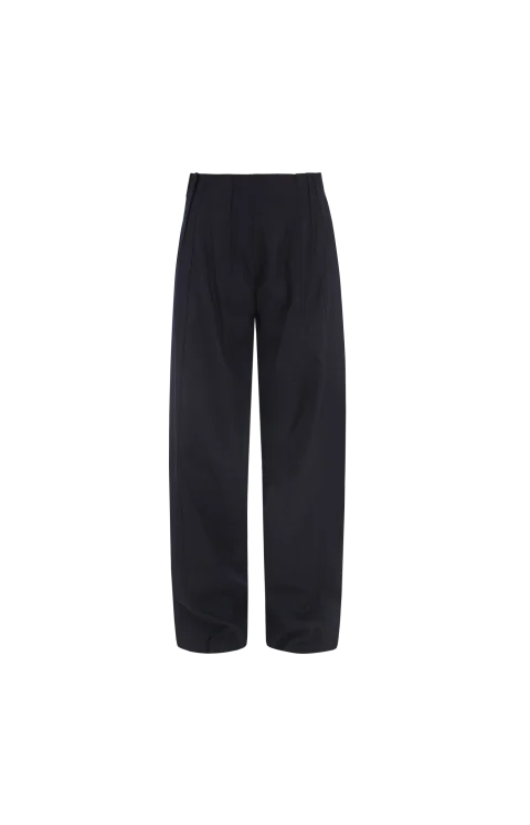 Tailored Wide-Leg Trousers in Navy