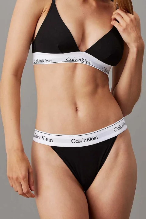 Бельо High Leg Tanga 000QF4977A 001 black — снимка 2
