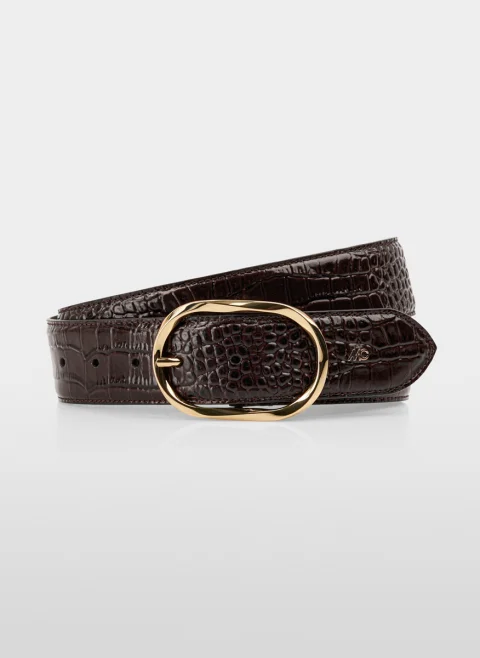 Кожен колан 'Crocodile-effect' Marc Cain Collections