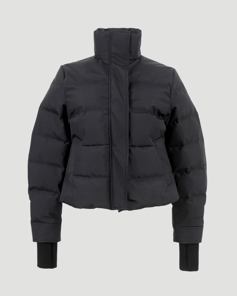 Cropped Down Jacket in Black
