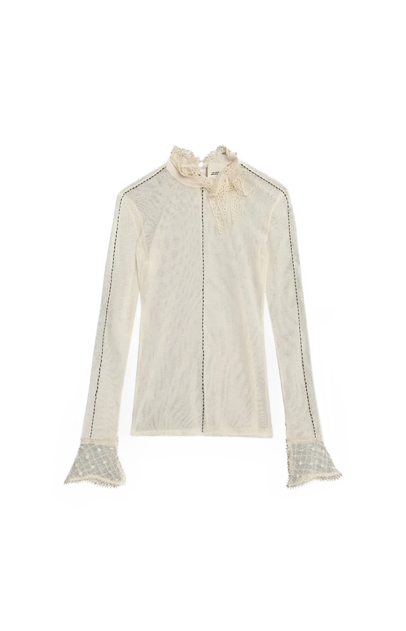 Sarah Long-Sleeve Fine Knit Top