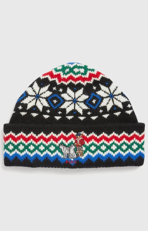 Многоцветна шапка с Polo Bear бродерия