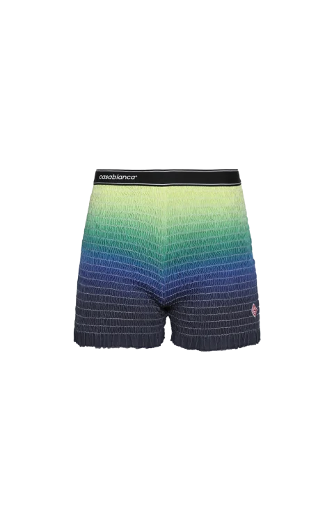 Gradient Shirred Shorts