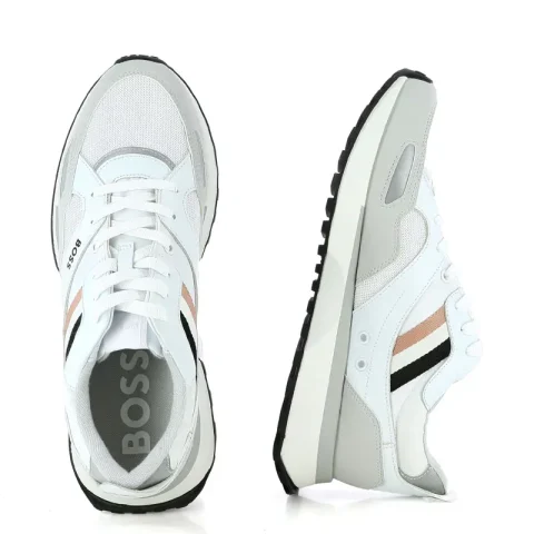 Мъжки Сникърс BOSS – 50498280 JONAH RUNN MX N WHITE — снимка 5