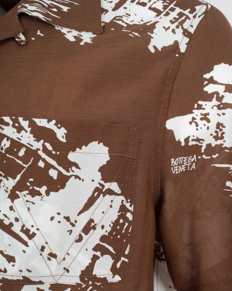 Italian Postcard Silk Shirt — снимка 2