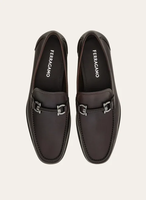 Кожени мокасини 'Gancini` Ferragamo — снимка 3