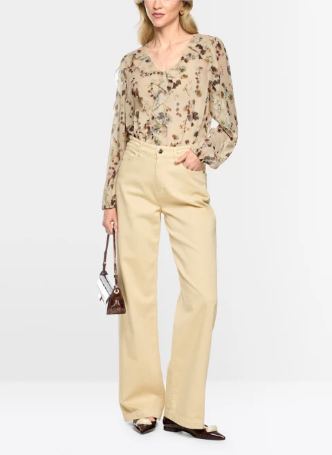 Ефирна блуза с флорален принт Marc Cain Collections — снимка 2