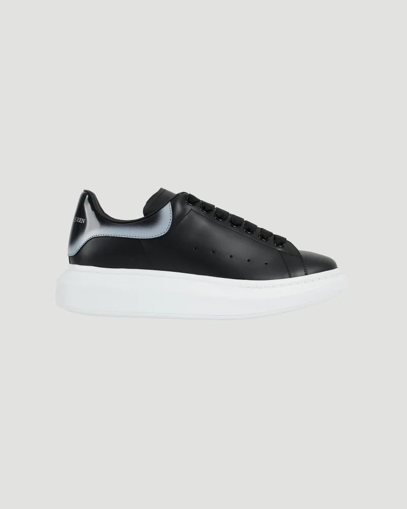 Oversized Sneaker in Black and Silver