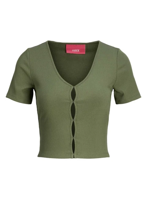 Top Jxhannah Stretch Ss Top Jrs 12234649 18-0420 TCX four leaf clover