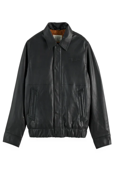 Яке Boxy Leather Blouson 181154 001 anthracite