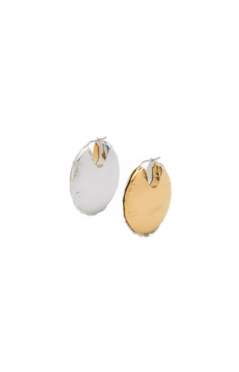 Blown Inflated Balloon Earrings in Brass