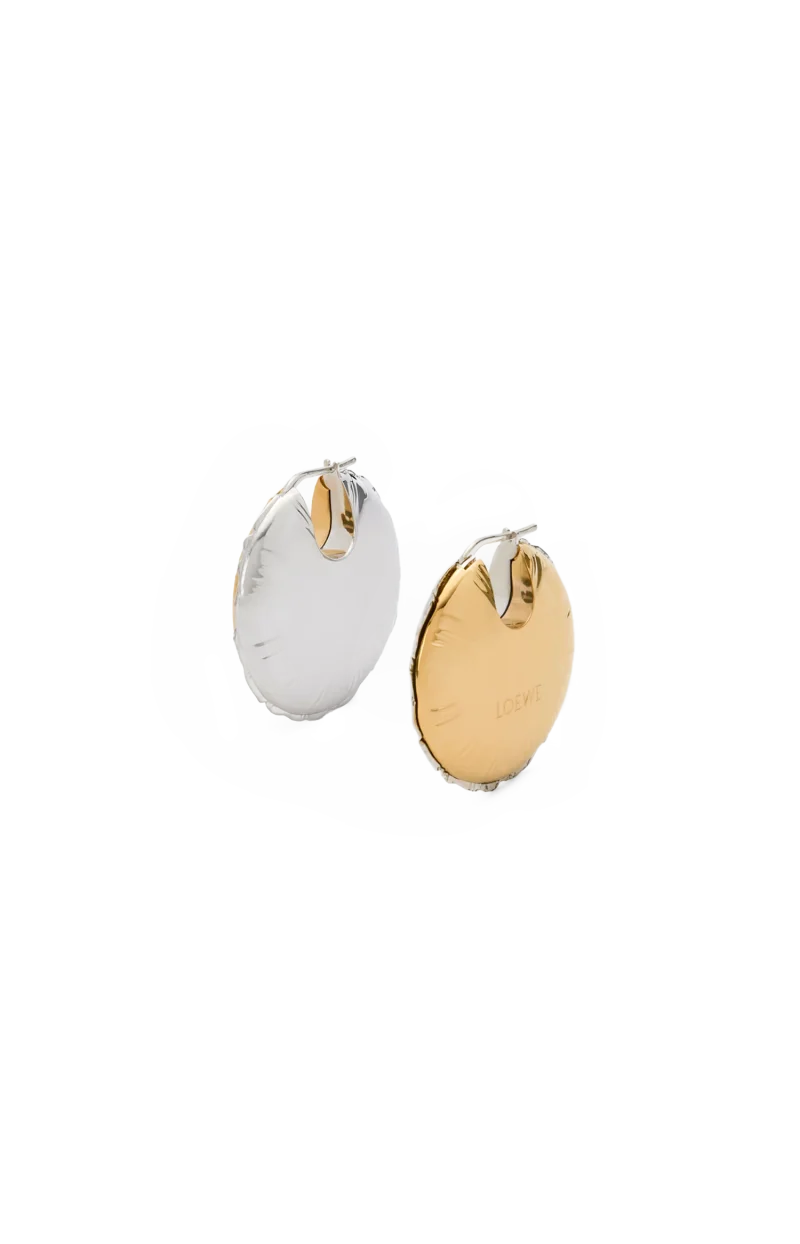 Blown Inflated Balloon Earrings in Brass