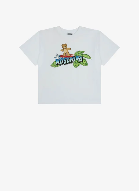 Тишърт с принт Moschino Kids