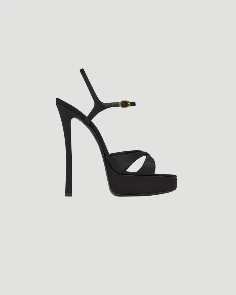 Debbie Platform Sandals in Satin Crepe