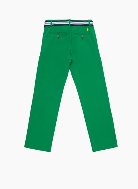 Панталон с контрастен колан Ralph Lauren Kids 8-20 — снимка 2
