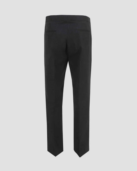 Straight Leg Tailored Trousers in Flannel — снимка 2