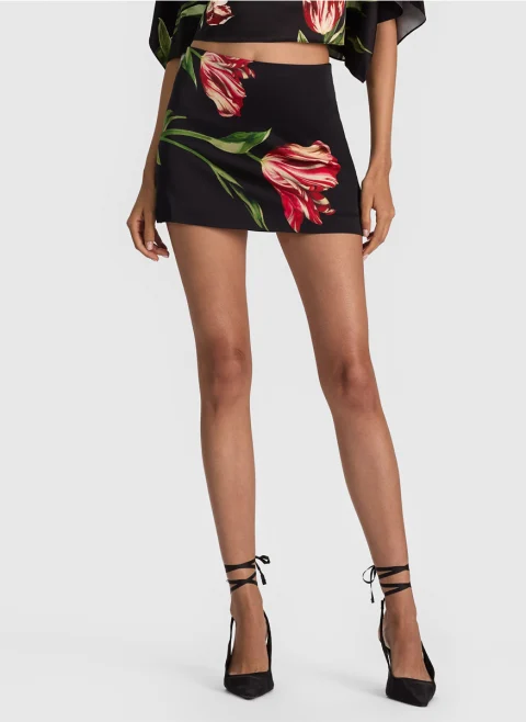 Мини пола с флорален принт 'Rubi' Alice + Olivia — снимка 4