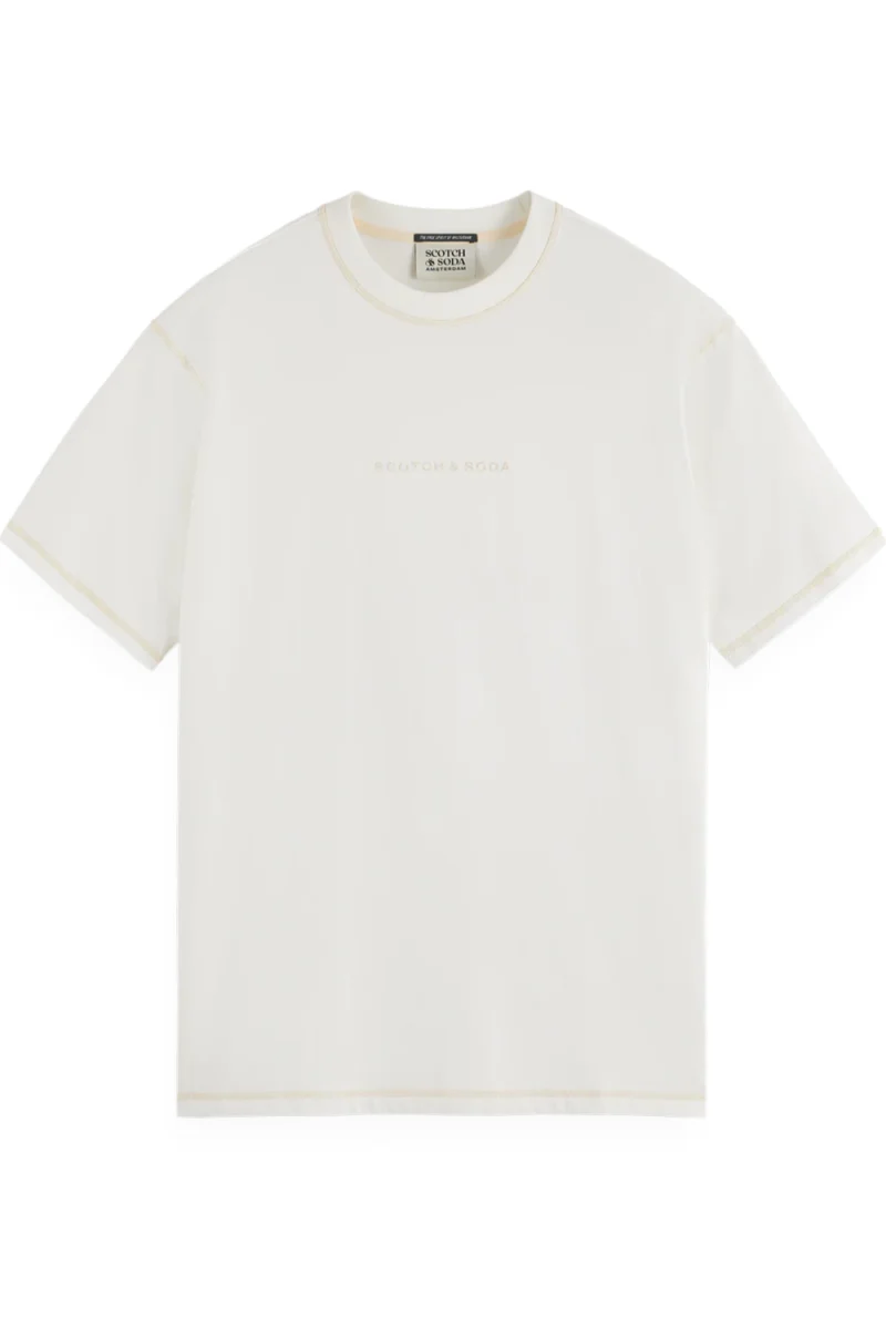 T-Shirt Logo Front Chest 179192 0001 off white