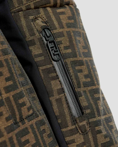 Ski Jacket in Brown FF Canvas — снимка 3