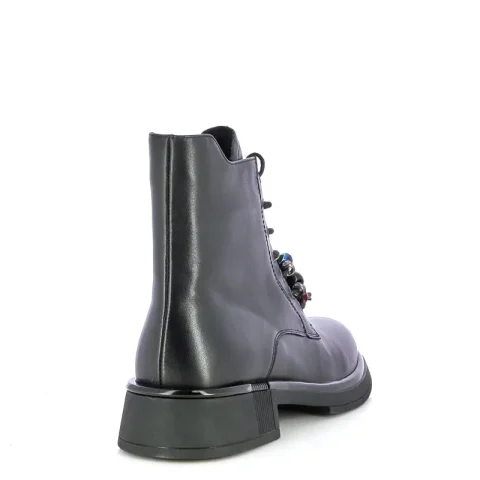 Дамски Кубинки CARLO FABIANI – 476166 BLACK LEATHER — снимка 2