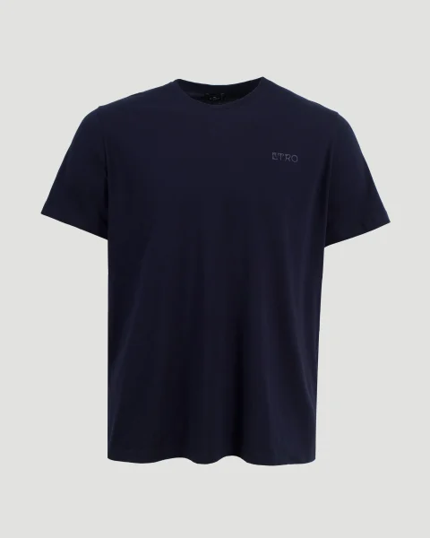 Cotton T-Shirt in Navy