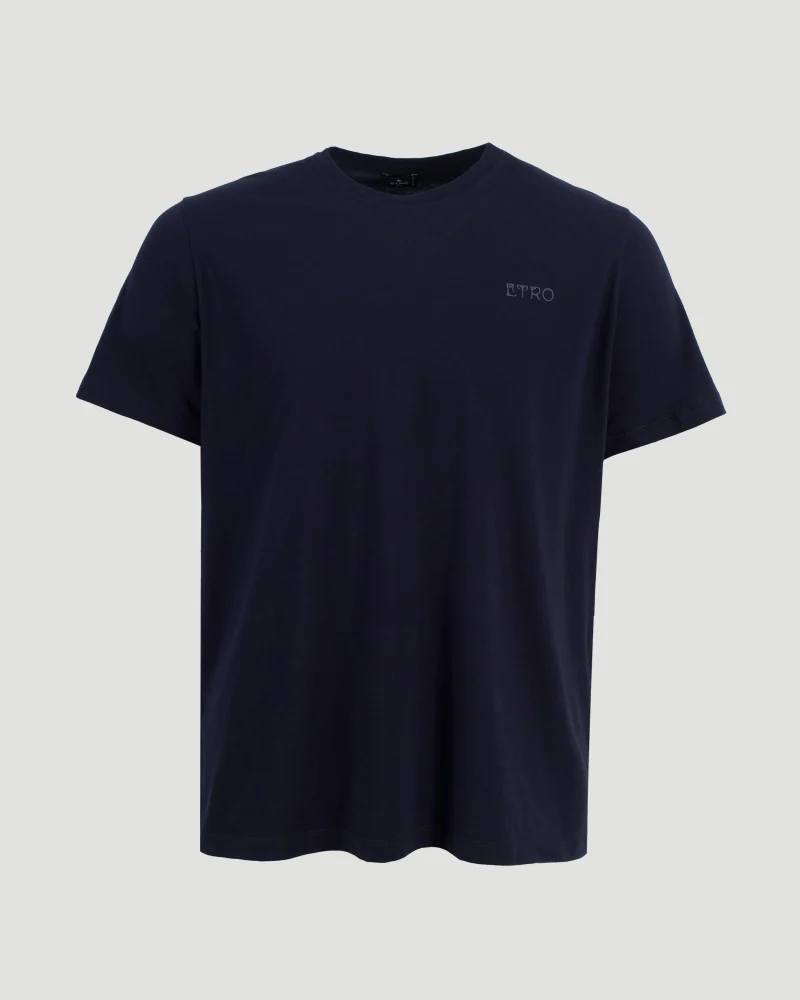 Cotton T-Shirt in Navy