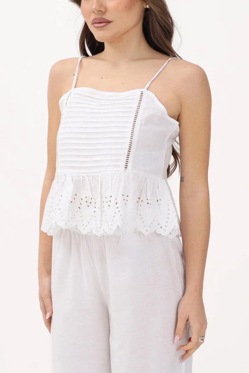Top Onltulum Sl Emb 15368892 11-0601 TCX bright white — снимка 2
