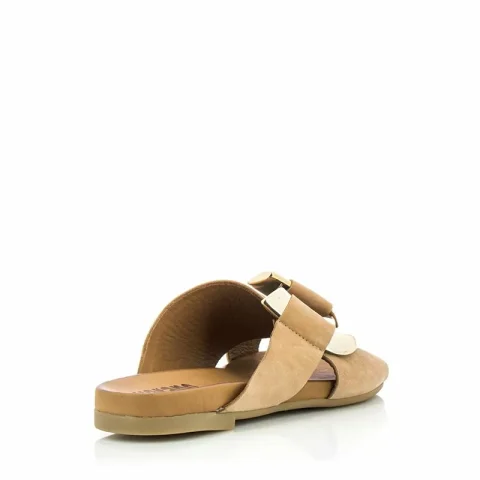 Дамски равни чехли VERANO – 030.02.1589 TOAST NUBUCK — снимка 2