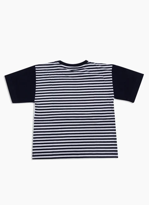 Раиран тишърт с принт Moschino Kids — снимка 2