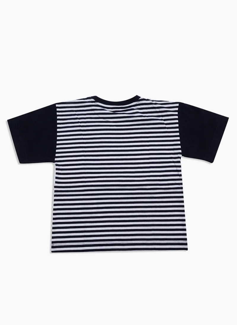 Раиран тишърт с принт Moschino Kids — снимка 2