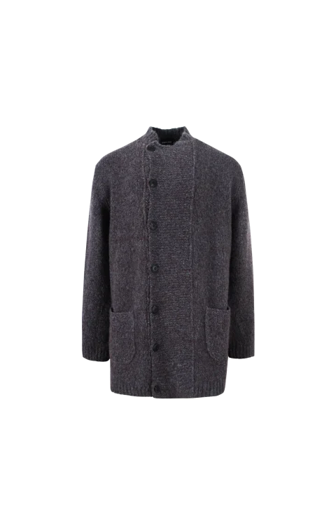 Blazer Oversized Plain Knit in Cashmere and Silk