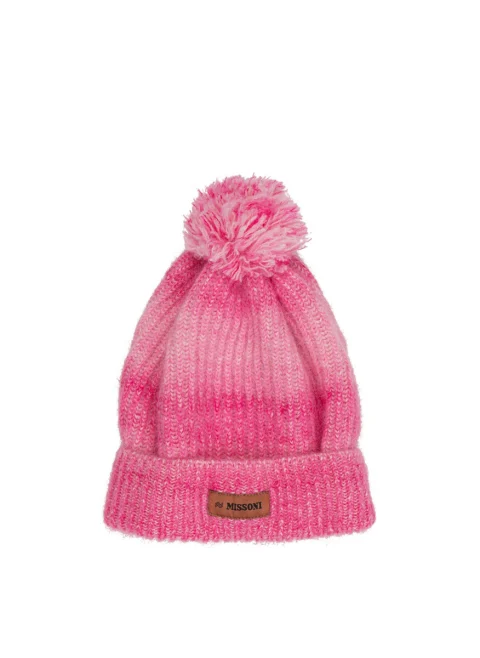 Шапка от вълна с помпон Missoni Kids