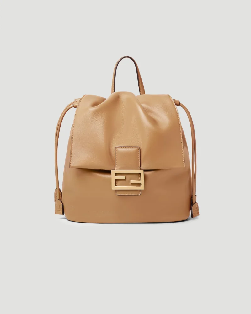Cappuccino Brown Leather Backpack